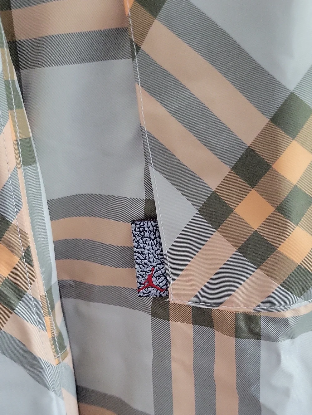 Nike Air Jordan Classic Cut Prowler Plaid Wind Break Jacket Size L